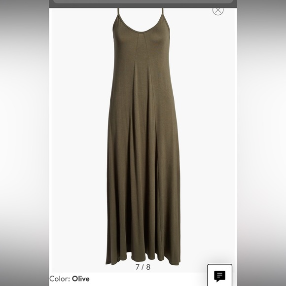 Nordstrom Maxi dress in Olive Green Size 1X NWT - Picture 4 of 11